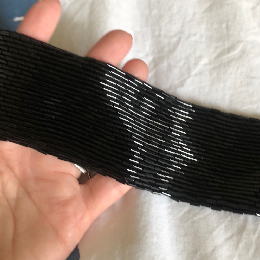 NWOT Black Beaded Belt